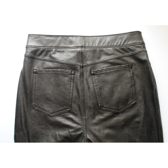 Spanx Leather-Like Ankle Skinny Pant Luxe Black Size Medium Tall - Picture 7 of 12